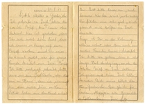WWII Letter From a Prisoner at the Auschwitz Concentration Camp From 1943 -- With Auschwitz Censor Stamp and Postmark